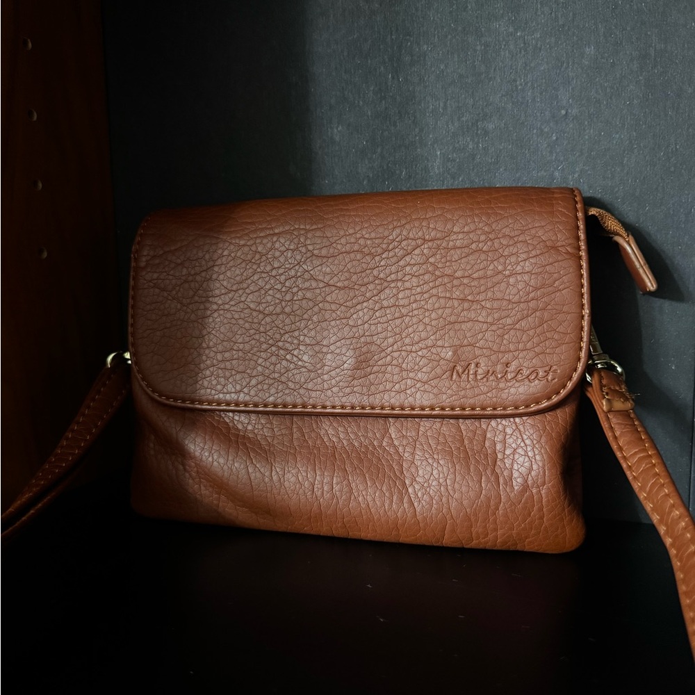 Tan Leather Crossbody Bag